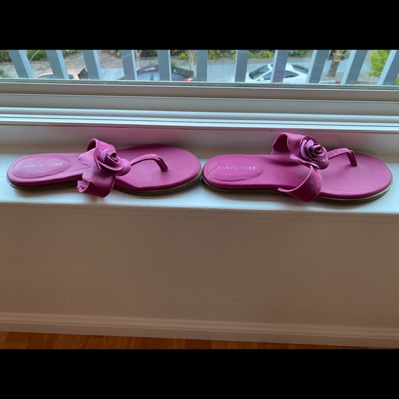 Taryn Rose Flower Sandals in Soft, Supple Pink Suede, Hello Summer - Picture 4 of 13